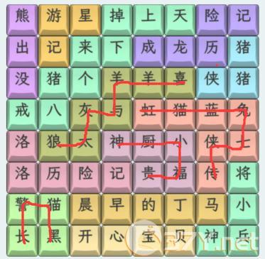 《文字找茬大师》童年动画片2连上动画片通关攻略