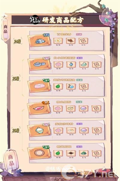 《竹马胭脂铺》研发商品配方攻略