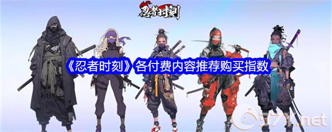 《忍者时刻》各付费内容推荐购买指数