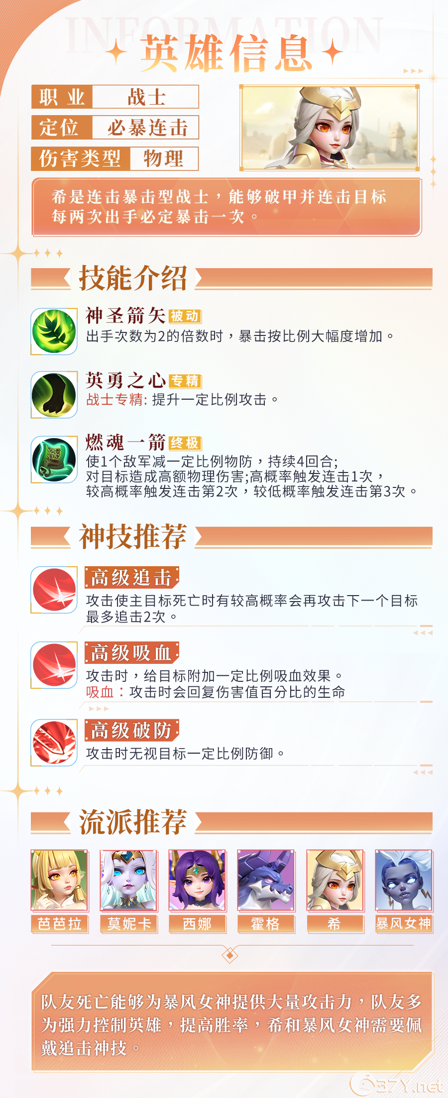 《我的魔法英雄伙伴》希技能图鉴
