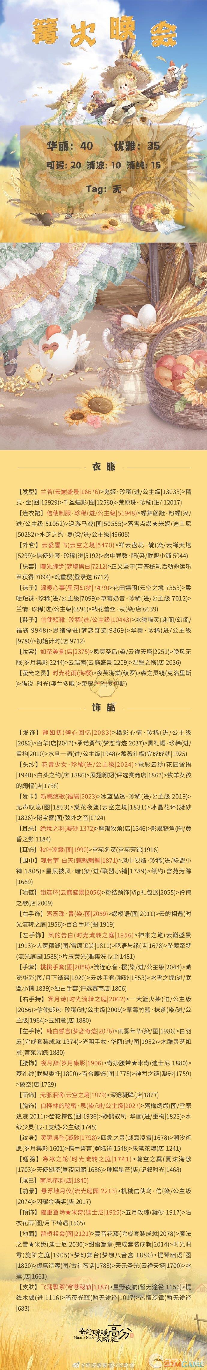 《奇迹暖暖》篝火晚会套装高分搭配攻略