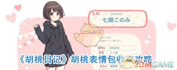 《胡桃日记》胡桃表情包收集攻略