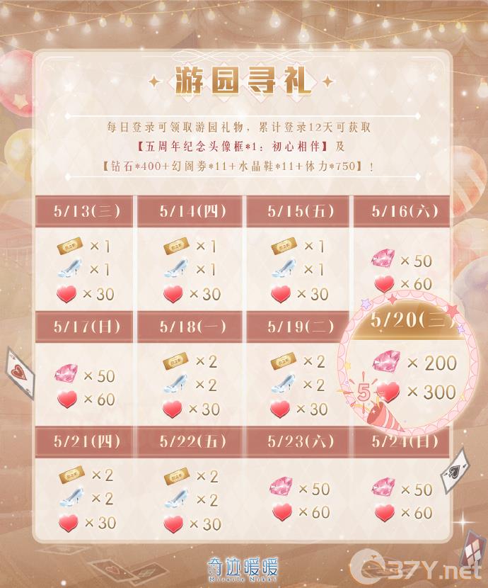 《奇迹暖暖》五周年庆典活动内容介绍